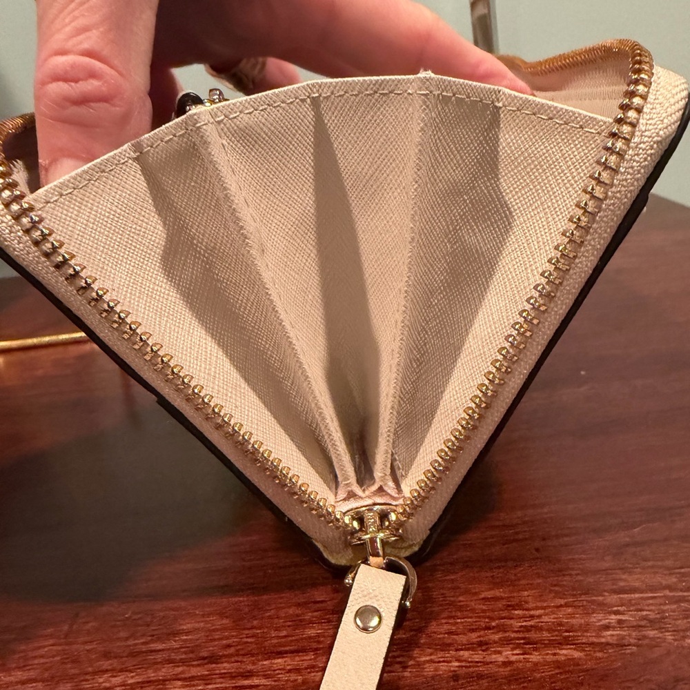 Kate Spade Color block Yellow and Tan Zip Around Wallet - Picture 9 of 10